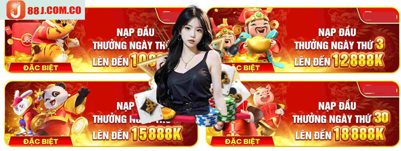 Nạp đầu thưởng ngày thứ 2 - 3 - 7 - 30 lên đến 18.888K